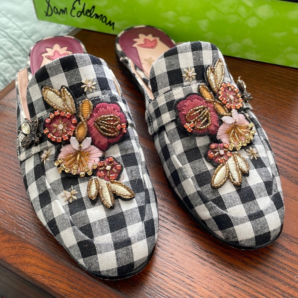 Sam Edelman Pemberly Mules - black/white